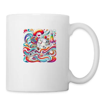 Ambiance de tourbillon rétro - Mug blanc - blanc - Droite