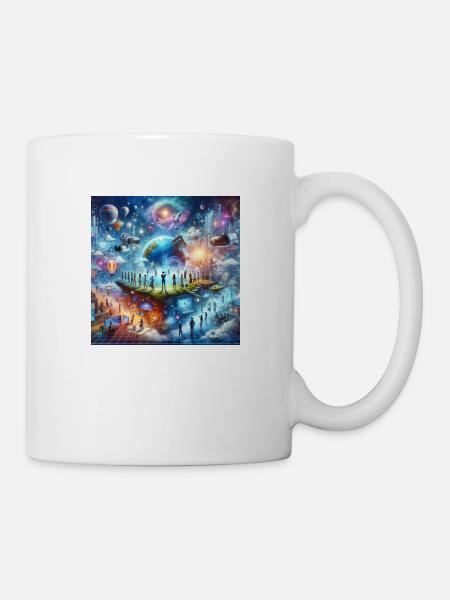 Komm ins Metaverse - Tasse - Weiß