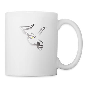 Stier Stierkopf Kopf Logo Steak Beast Gym Horn - Tasse - Weiß - Rechts