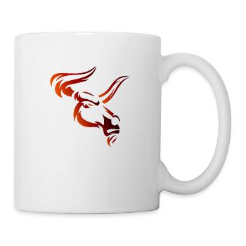 Stier Stierkopf Kopf Logo Steak Beast Gym Horn - Tasse - Weiß - Rechts