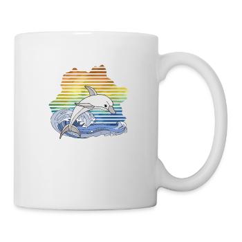 Delfin - Tasse - Weiß - Rechts