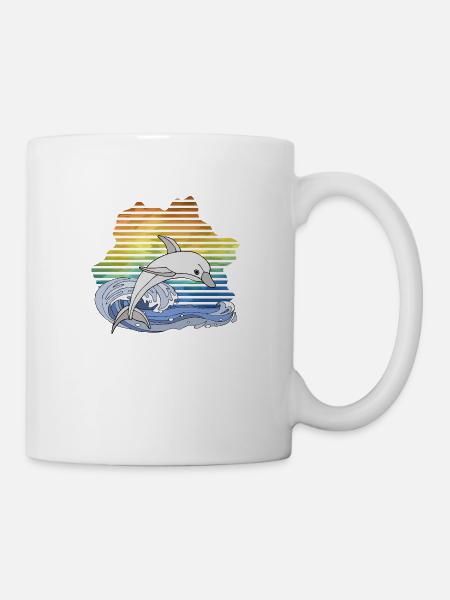 Delfin - Tasse - Weiß