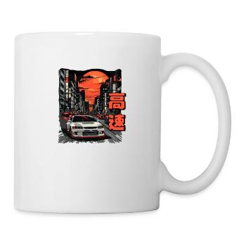 JDM Lancer Evo Vintage Straßenrennen - Tasse - Weiß - Rechts