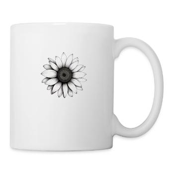 Tournesol | Rétro | Minimaliste - Mug blanc - blanc - Droite