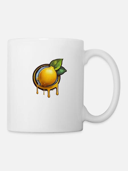 Zitrone - Tasse - Weiß