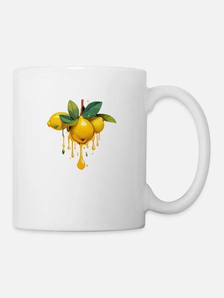 Zitrone - Tasse - Weiß