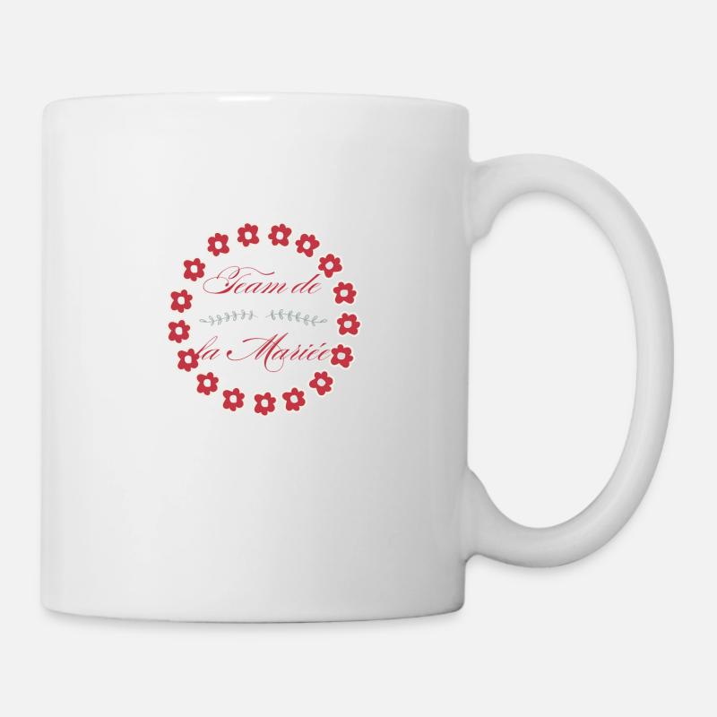 team de la mariée floral-équipe de la mariée - Mug blanc - blanc