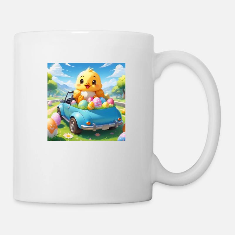 CHICK SITTING IN CAR - Mug - white
