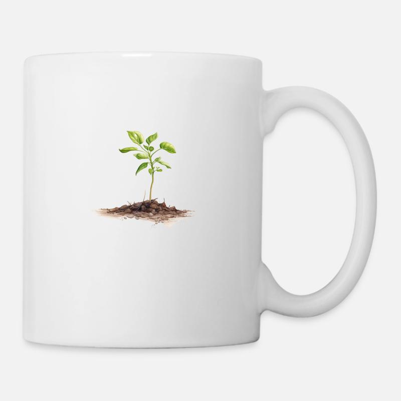 Frühlingsspross - Tasse - Weiß