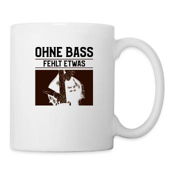 Ohne Bass - fehlt etwas (schwarz-weiss) - Tasse - Weiß - Rechts