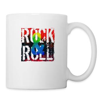 Musik, Retro, Heavy Metal, Hard Rock, Punk, Vinyl, Pop - Tasse - Weiß - Rechts