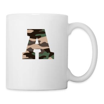 lettre A camouflage militaire-idée cadeau - Mug blanc - blanc - Droite