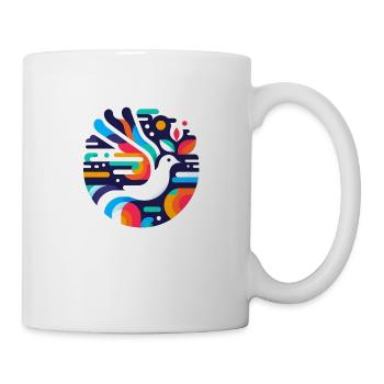 Vibrant Peace Dove Emblem - Tasse - Weiß - Rechts