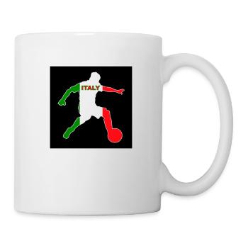 Italian Footballer With Colors Flag Of Italy - Mug - white - Right