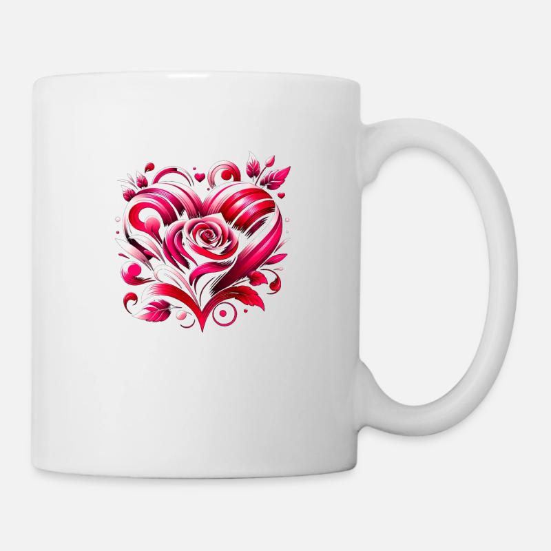 Ewige Blüte der Liebe - Tasse - Weiß
