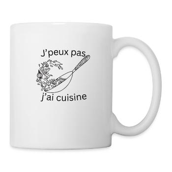 J'peux pas j'ai cuisine - Mug blanc - blanc - Droite