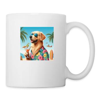 Lustiger Hund - Tasse - Weiß - Rechts