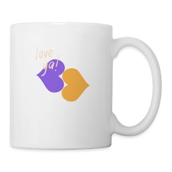 Love you , bisou bisou - Mug blanc - blanc - Droite