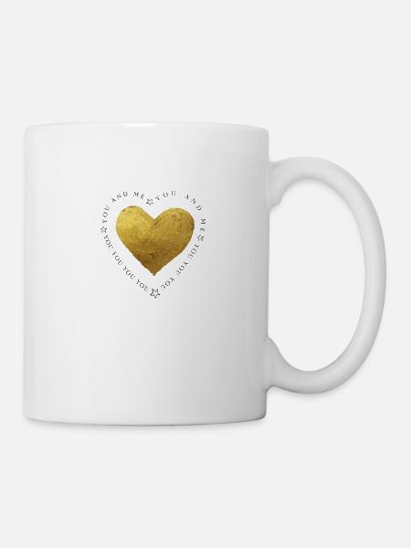 Herz, Valentinstag Geschenk - Tasse - Weiß