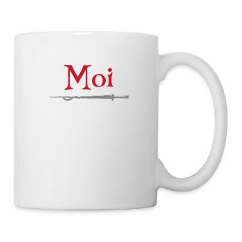 Moi j'ai appris à lire... Citation de Léodagan - Mug blanc - blanc - Droite