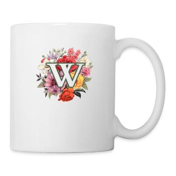 W Monogram Bouquet - Mug blanc - blanc - Droite