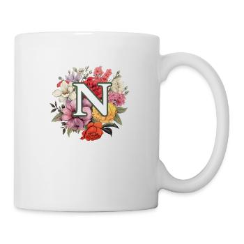 N Monogram Bouquet - Mug blanc - blanc - Droite