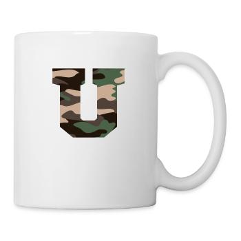 Buchstabe U Militärtarnung - Geschenkidee - Tasse - Weiß - Rechts