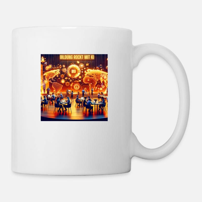 Bildung rockt mit KI - Tasse - Weiß
