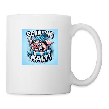 Schweinekalt! - Tasse - Weiß - Rechts