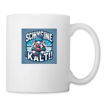Schweinekalt - Tasse - Weiß - Rechts