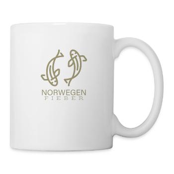 Norwegenfieber mit Fischen - Tasse - Weiß - Rechts