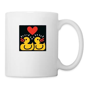 Liebe Enten - Tasse - Weiß - Rechts