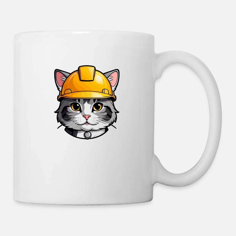 Fleißige Katze - Tasse - Weiß