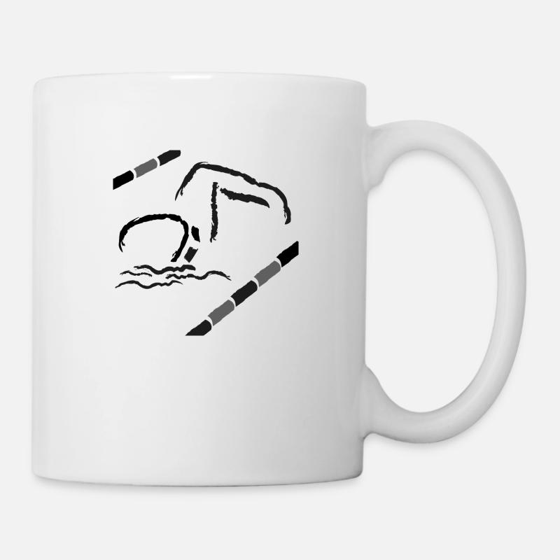 Schwimmen - Tasse - Weiß