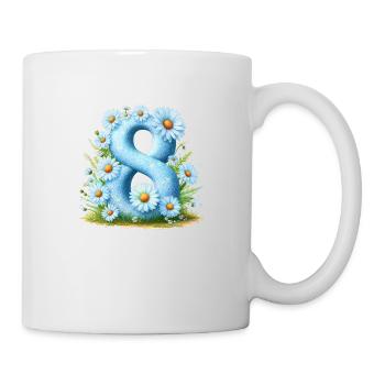 Nr. 8 eit digitale Hintergrundnummer Vektorzeichen Tal - Tasse - Weiß - Rechts