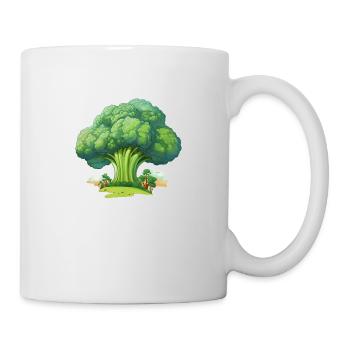 Brokkoli Wald - Tasse - Weiß - Rechts