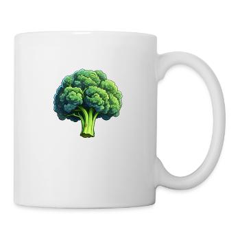Brokkoliröschen - Tasse - Weiß - Rechts