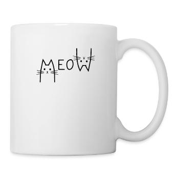 Black And White Meow Upside Down - Mug - white - Right