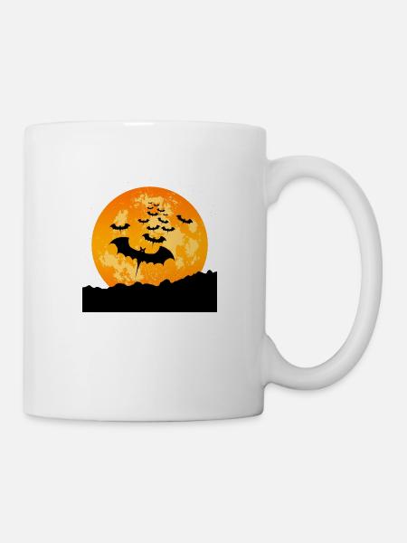 Halloween-Fledermäuse - Tasse - Weiß