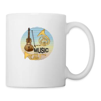 Musikinstrumente - Tasse - Weiß - Rechts