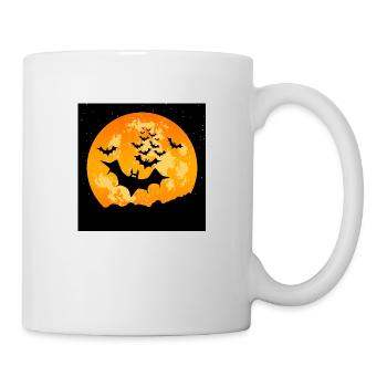 Halloween flying bats - Mug - white - Right