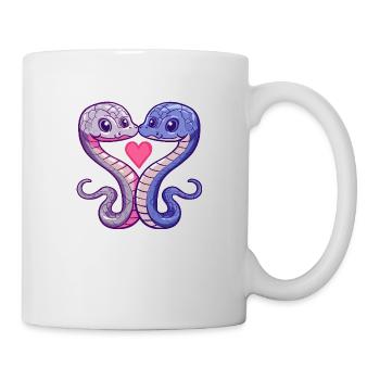 Serpent Cobra Couple Amour Couple Amoureux - Mug blanc - blanc - Droite