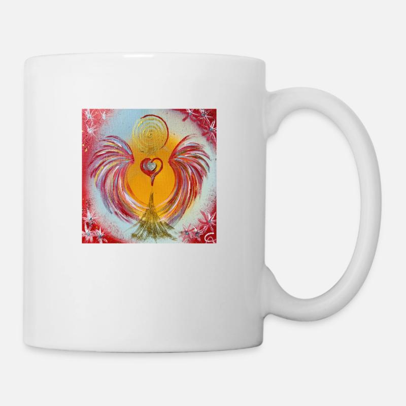 Herzengel Neu Vernetzung - Tasse - Weiß