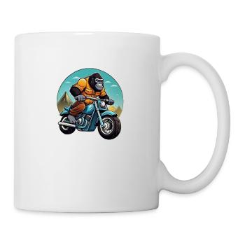 Motard gorille - Mug blanc - blanc - Droite