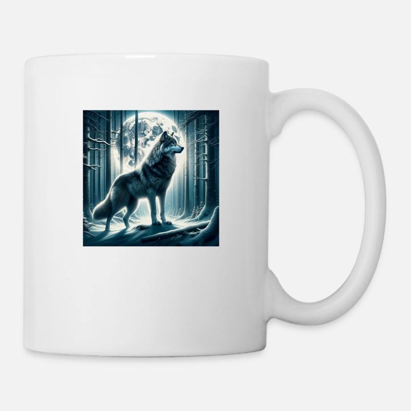 Wolf - Tasse - Weiß