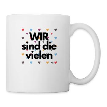 WIR sind die vielen - Tasse - Weiß - Rechts
