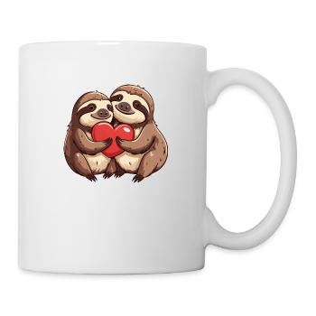 Paresseux Couple Amour Couple Amoureux - Mug blanc - blanc - Droite