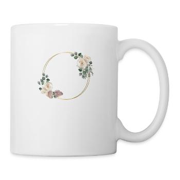 Brautzeugin Weiße Blume - passendes T-Shirt - Tasse - Weiß - Rechts