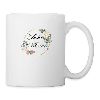 Zukünftige Braut Weiße Blumen - Passendes T-Shirt - Tasse - Weiß - Rechts