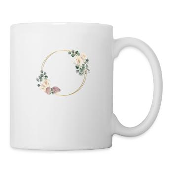 Zukünftige Braut Weiße Blumen - Passendes T-Shirt - Tasse - Weiß - Rechts
